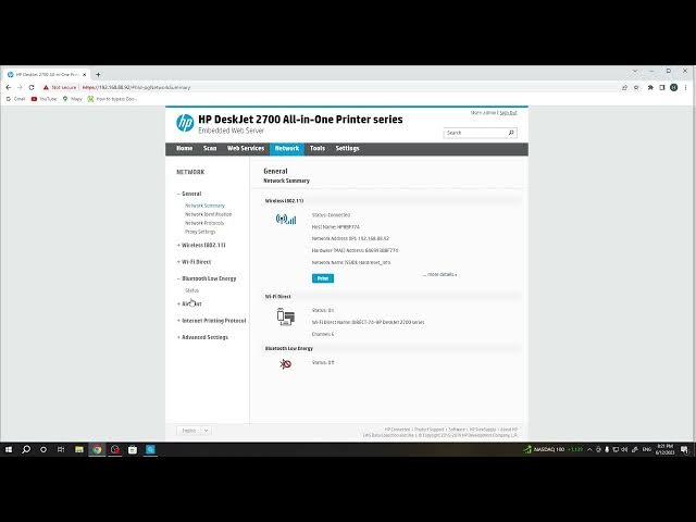 Video thumbnail for How to Enable or Disable Bluetouth on HP DeskJet 2700 Printer?