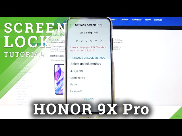 Video thumbnail for HUAWEI Honor 9x Pro and Security Options – Change Lock Screen Method