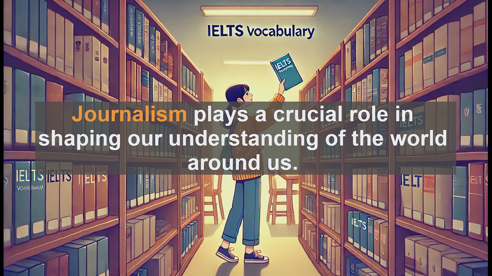 'Video thumbnail for 2500 Must Know IELTS 6.5 Vocabulary - Understanding Journalism: Key Concepts for IELTS Success'