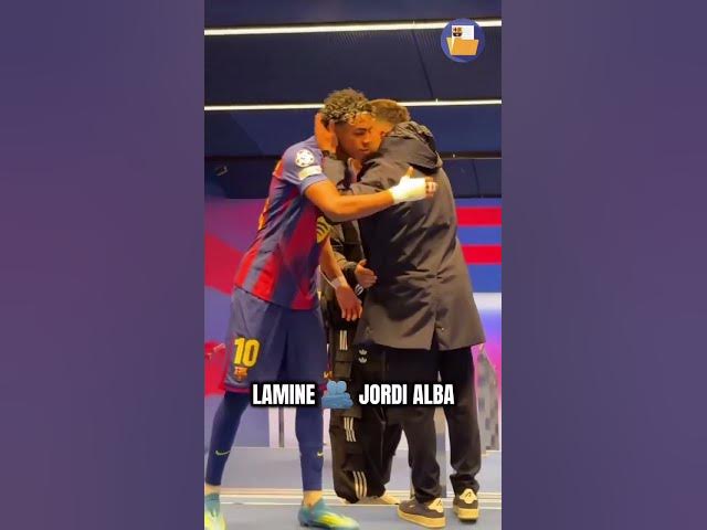 Video thumbnail for 🤝 Jordi Alba se pasó por el Camp Nou y se encontró a Lamine Yamal y Hansi Flick
