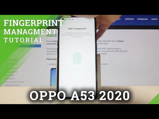 Video thumbnail for How to Add Fingerprint to OPPO A53 2020 – Set Fingerprint Screen Lock