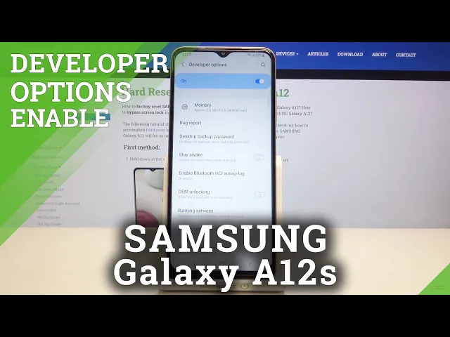 Video thumbnail for How to Open Developer Mode on SAMSUNG Galaxy A12s– Find Developer Options