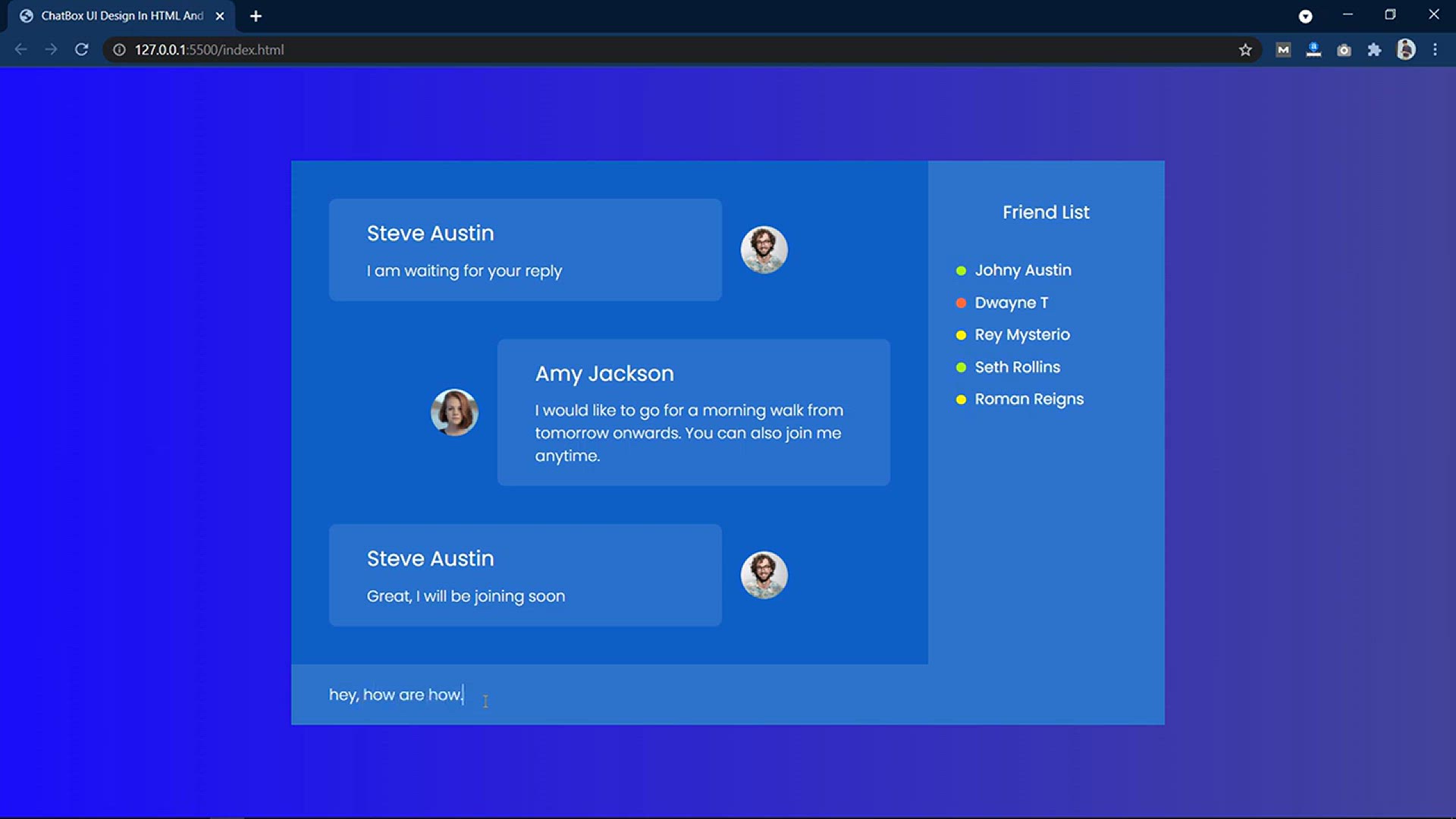 'Video thumbnail for How To Make A ChatBox UI Design Using HTML And CSS _ Chat App Design Using HTML & CSS'