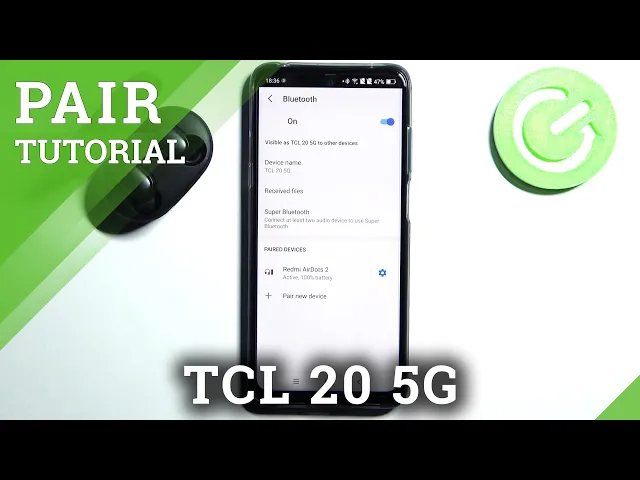 Video thumbnail for How to Pair Xiaomi AirDots 2 with TCL 20 5G? Link Xiaomi TWS Earbuds