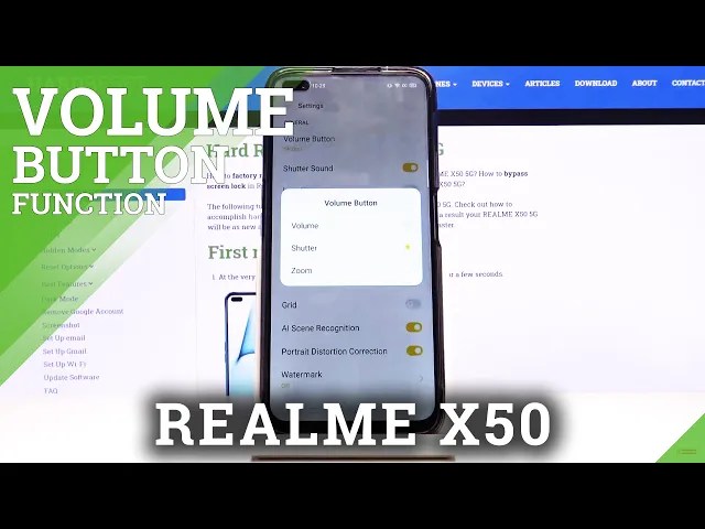 Video thumbnail for How to Set Up Camera Function Button in Realme X50 - Change Volume Button Function in Camera