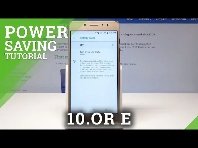 Video thumbnail for How to Activate Power Saving Mode in 10.OR E - Extend Battery Life