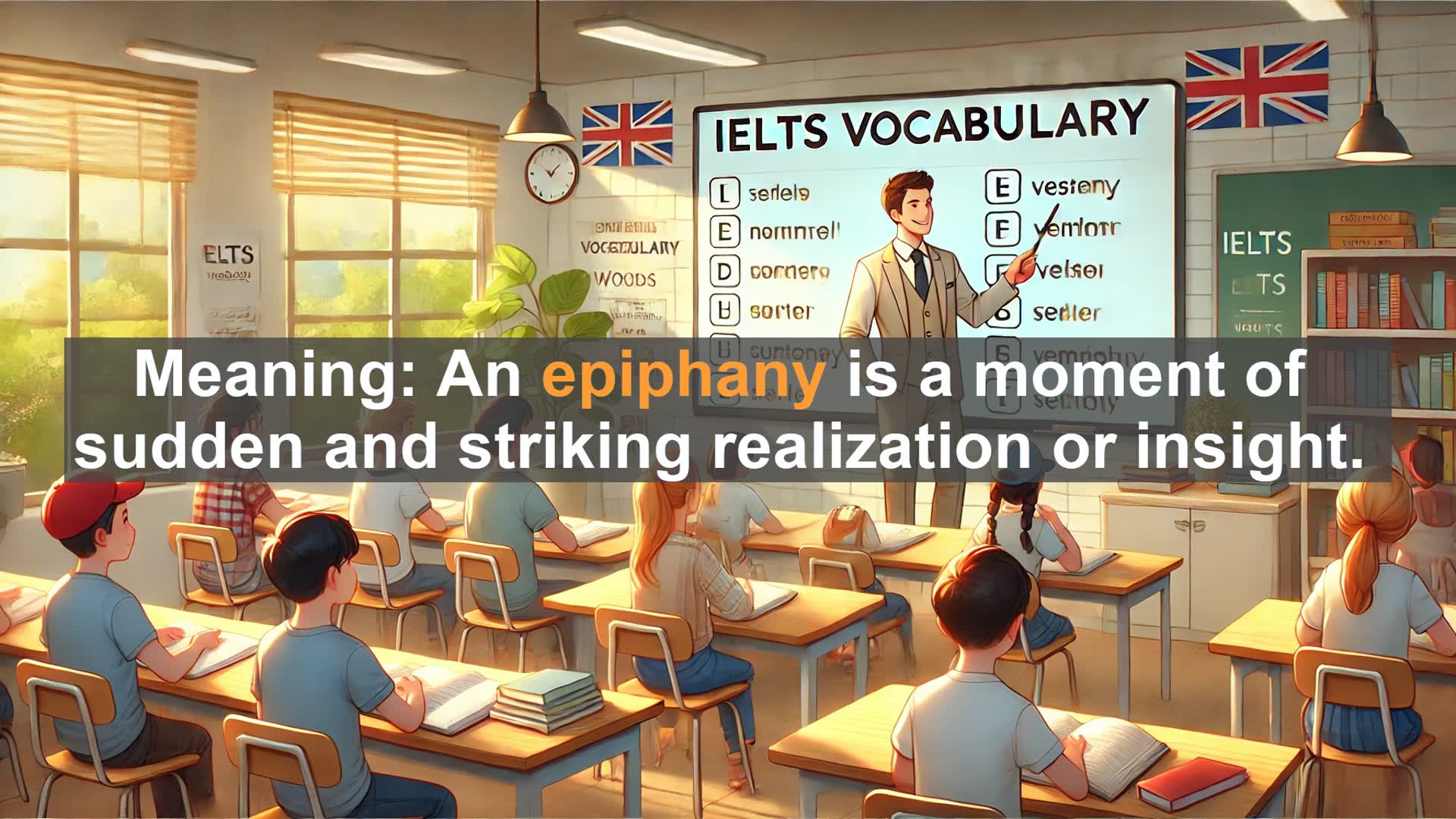 'Video thumbnail for 5000 Must Know IELTS 8.0 Vocabulary - Epiphany: A Key Word for IELTS Success'