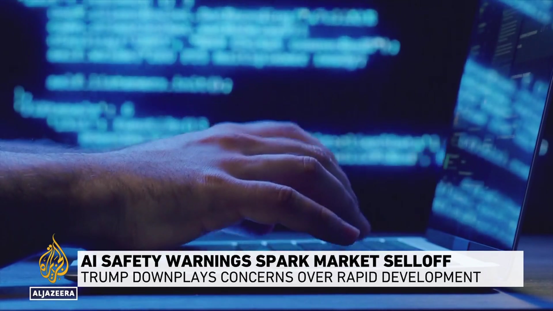 Video thumbnail for Trump calls AI safety warnings a 'hoax' as tech leaders raise alarm