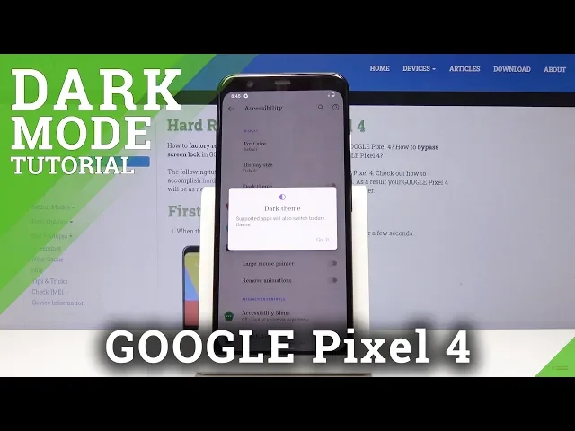Video thumbnail for How to Turn on Dark Theme in GOOGLE Pixel 4 - Pixel Dark Mode