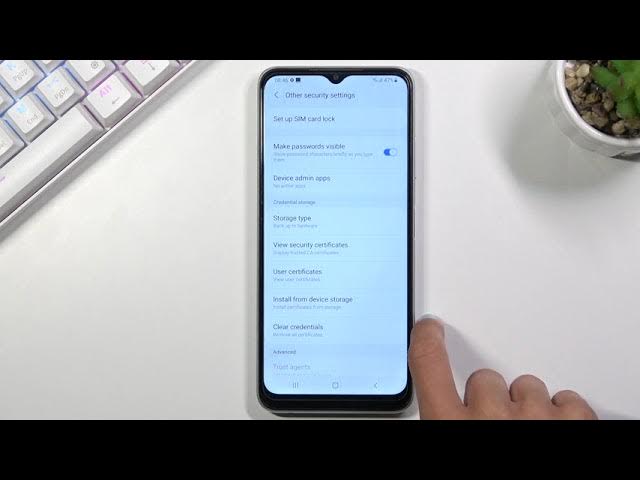 Video thumbnail for How to Clear Credentials in SAMSUNG Galaxy A22 – Remove Licenses