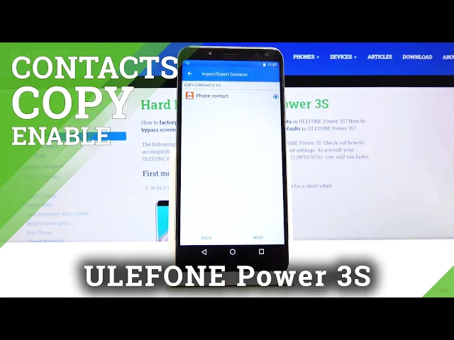 Video thumbnail for How to Copy Contacts in ULEFONE Power 3S – Relocate Contact List