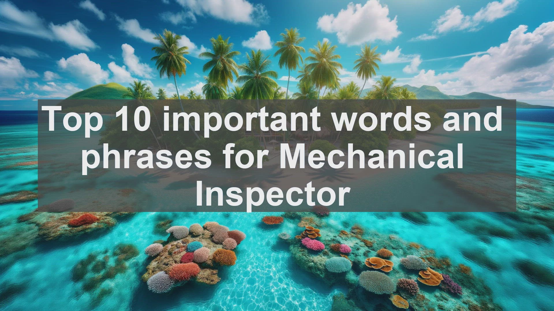 'Video thumbnail for Top 10 important words and phrases for Mechanical Inspector'