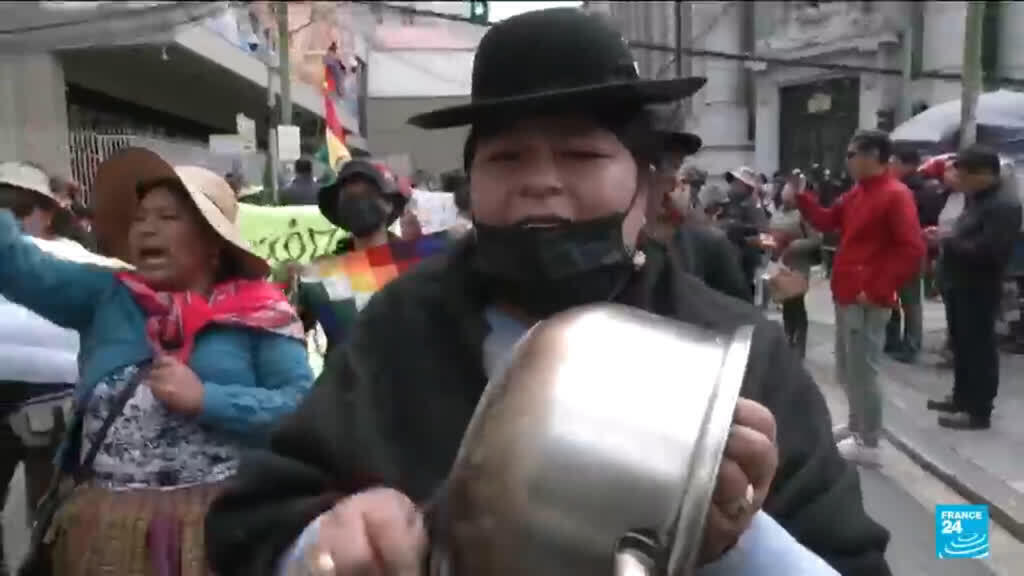 Video thumbnail for Bolivia at 'breaking point,' president warns protesters