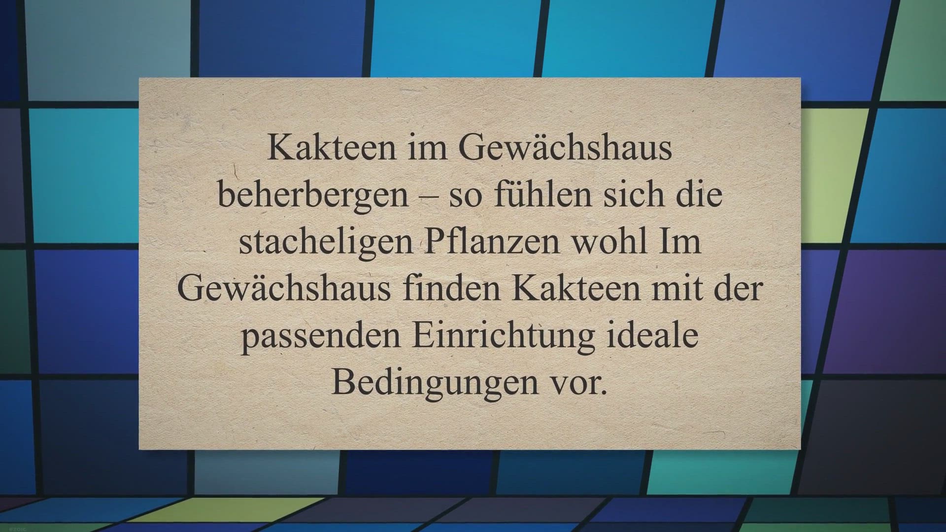 Video thumbnail for Kakteen im Gewächshaus beherbergen – so fühlen sich die stacheligen Pflanzen wohl