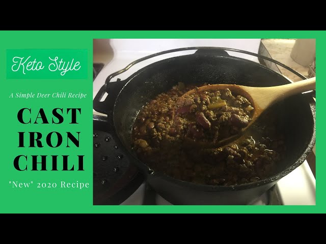 Video thumbnail for Cast Iron Chili Recipe With Beans (A Simple Deer Chili Recipe)