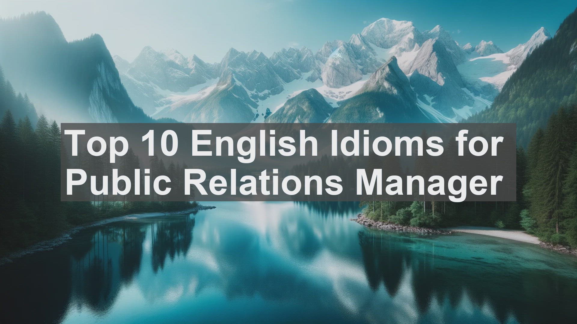 'Video thumbnail for Top 10 English Idioms for Public Relations Manager'