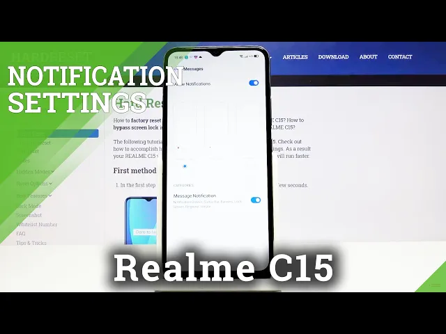 Video thumbnail for How to Find Notifications Settings in Realme C15 - Manage Notifications for Messages
