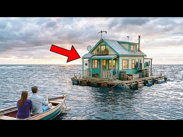 Video thumbnail for Couple Spots Floating House In The Middle Of A Lake, Then They Take A Look Inside