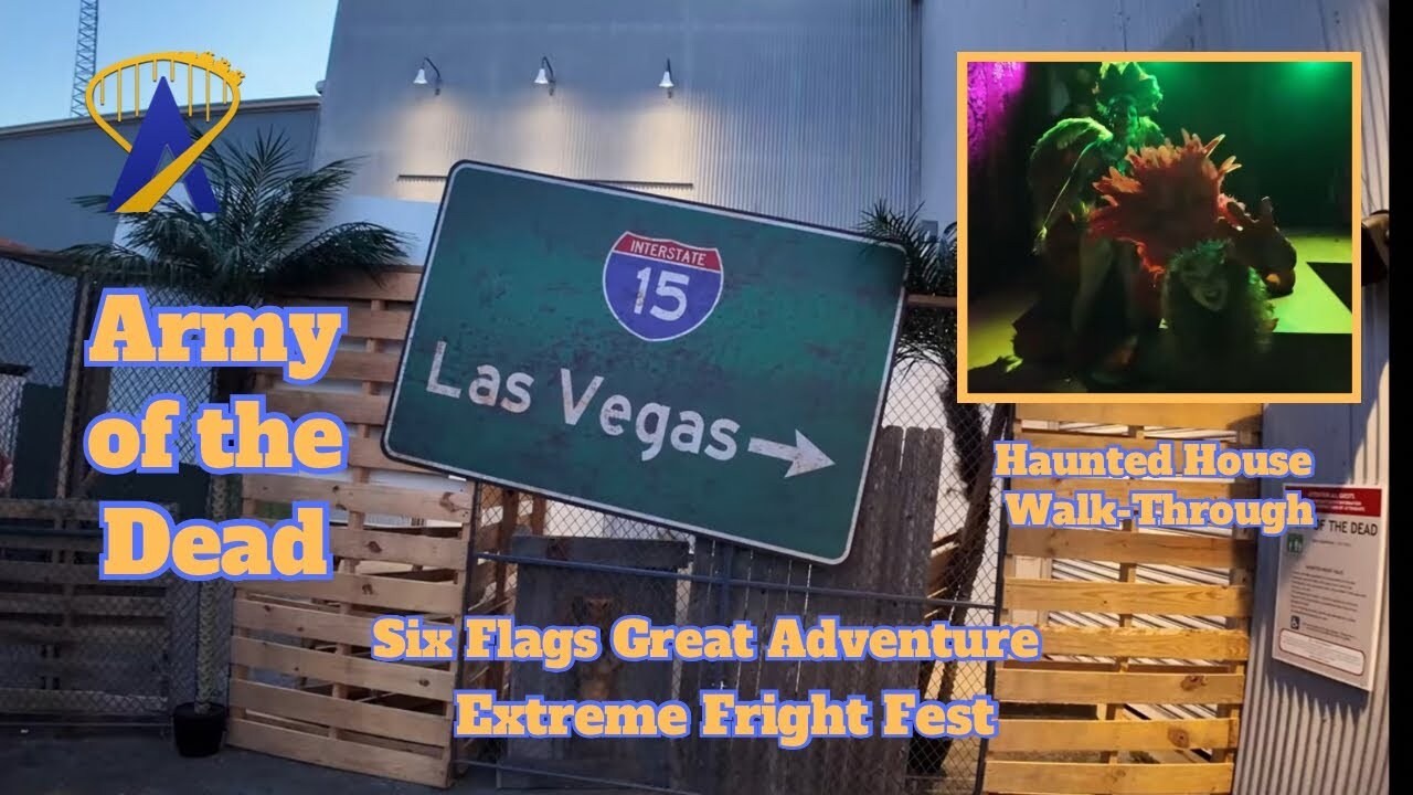 Video thumbnail for Army of the Dead Haunted House Highlights from Extreme Fright Fest at Six Flags Great Adventure