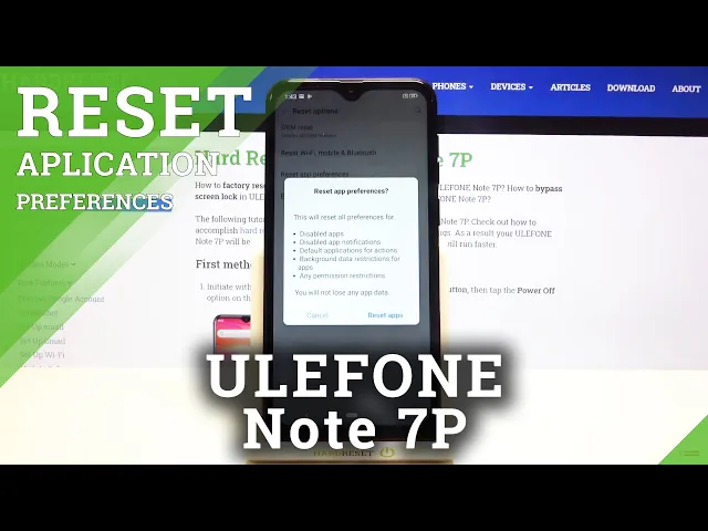 Video thumbnail for How to Reset App Preferences in ULEFONE Note 7P – Restore Default App Settings