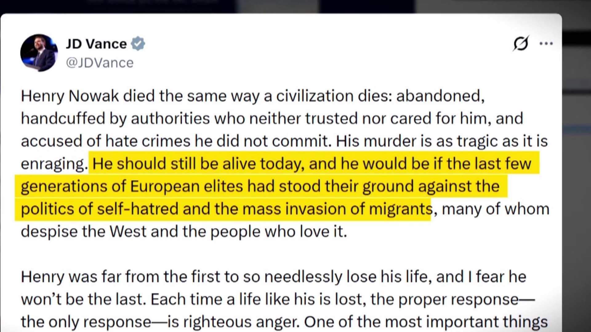 Video thumbnail for JD Vance Sparks Row With UK Government Over Immigration Remarks