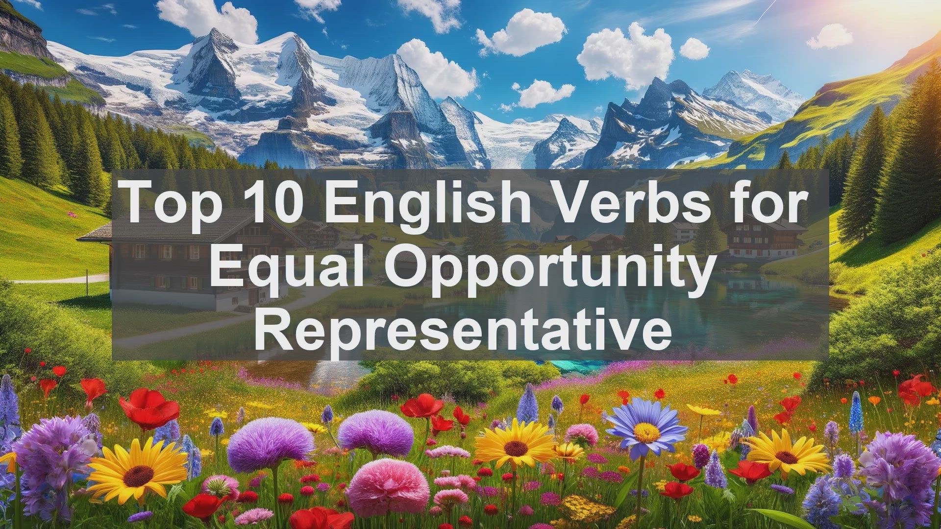 'Video thumbnail for Top 10 English Verbs for Equal Opportunity Representative'