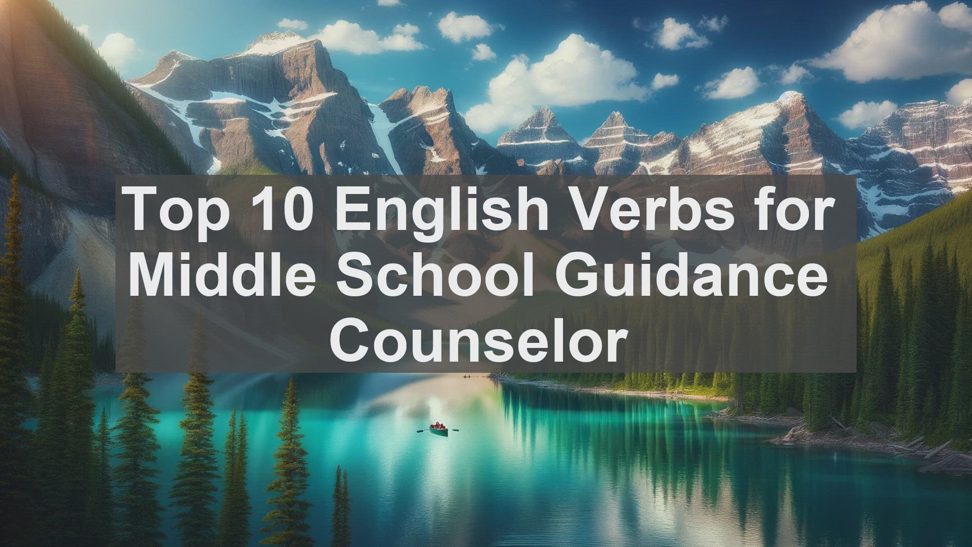 'Video thumbnail for Top 10 English Verbs for Middle School Guidance Counselor'