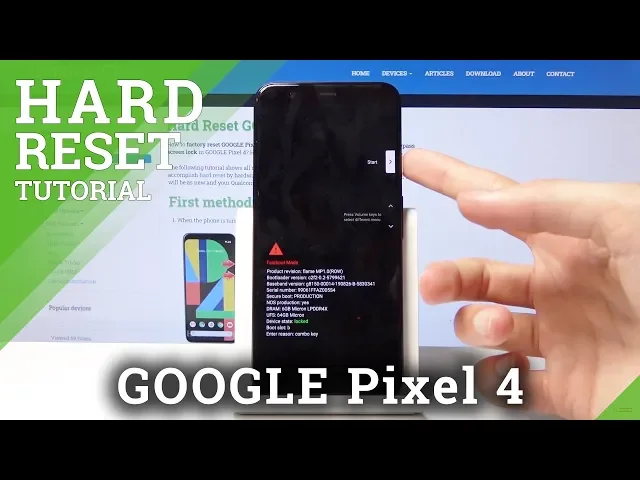 Video thumbnail for HARD RESET GOOGLE Pixel 4 - Bypass Screen Lock / Wipe Data