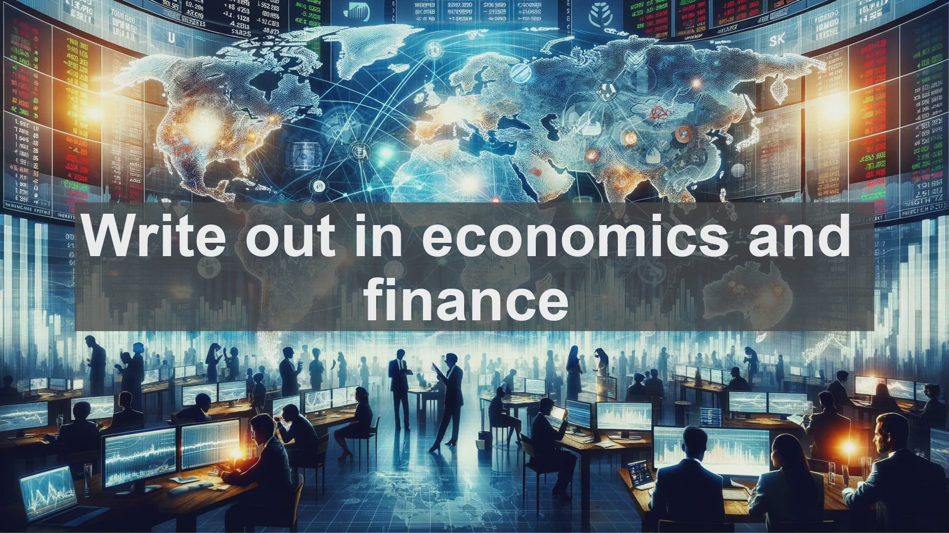 'Video thumbnail for Write out in economics and finance'