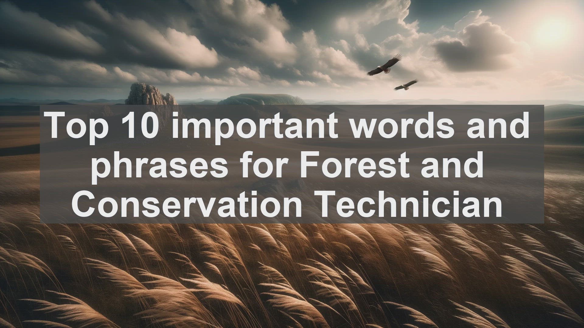 'Video thumbnail for Top 10 important words and phrases for Forest and Conservation Technician'