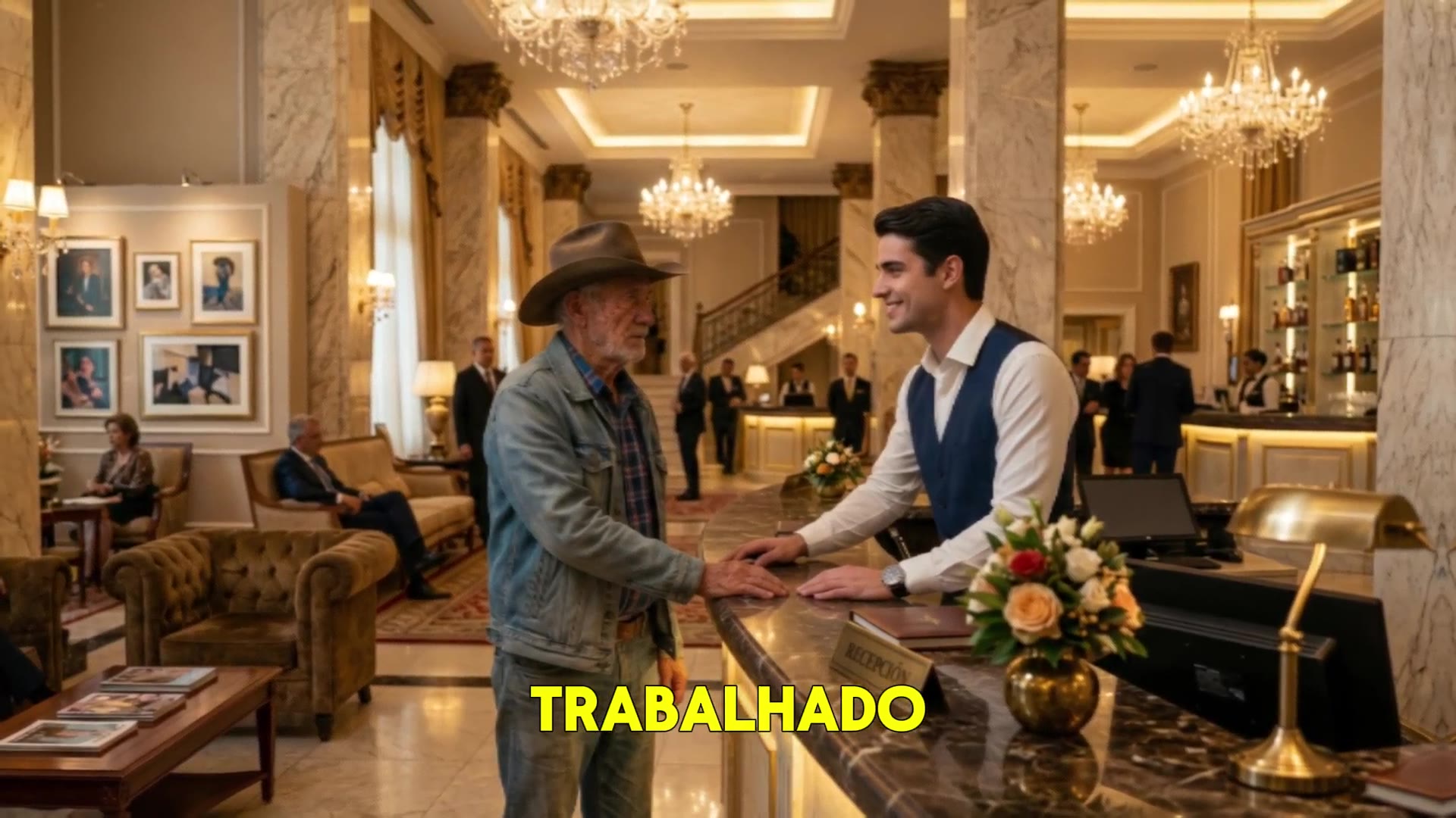 Video thumbnail for Bancário humilha idoso de roupas sujas, mas congela de pavor ao ver o saldo na tela do computador!