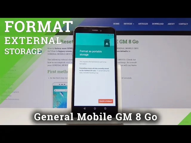 Video thumbnail for How to Format SD Card in GENERAL MOBILE GM 8 Go - Clean External Storage