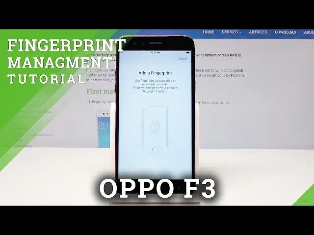 Video thumbnail for OPPO F3 How to Add Fingerprint / Set Up Screen Lock