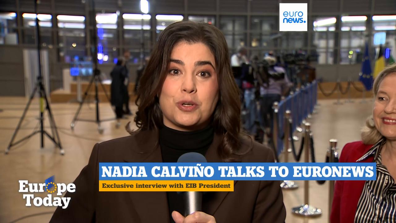 Video thumbnail for 'Europe's unity our strength,' European Investment Bank chief Calviño tells Euronews