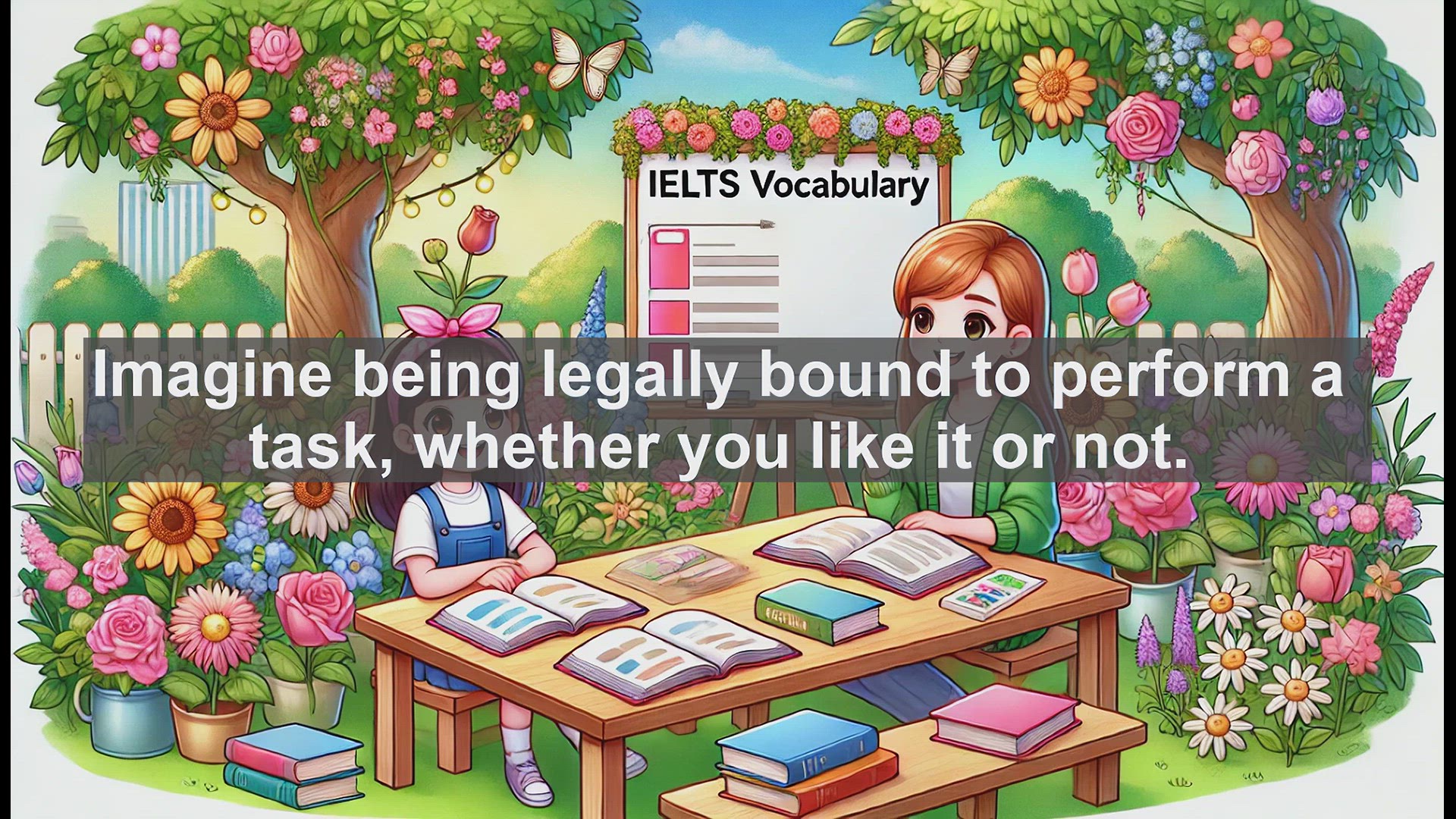 'Video thumbnail for 5000 Must Know IELTS 8.0 Vocabulary - Understanding 'Obligate': A Key Word for IELTS Success'