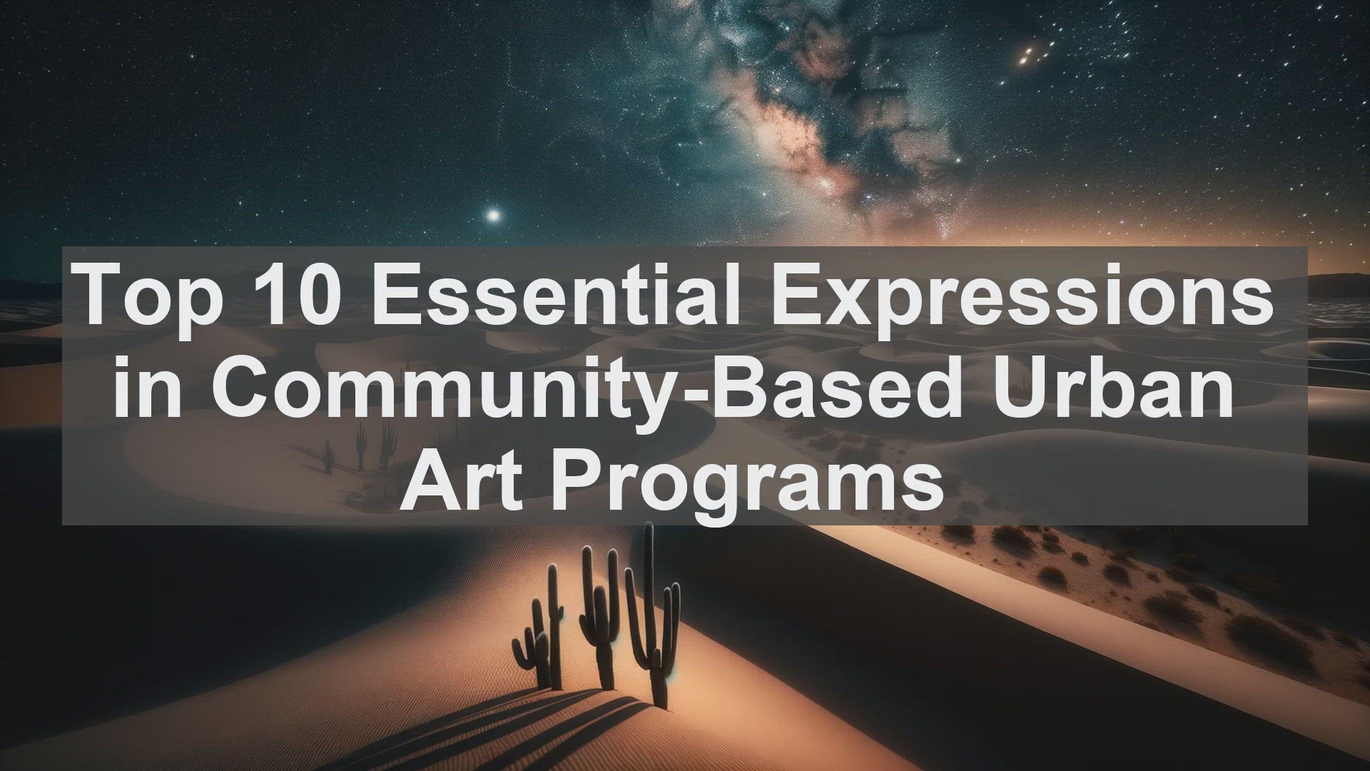 'Video thumbnail for Top 10 Essential Expressions in CommunityBased Urban Art Programs'