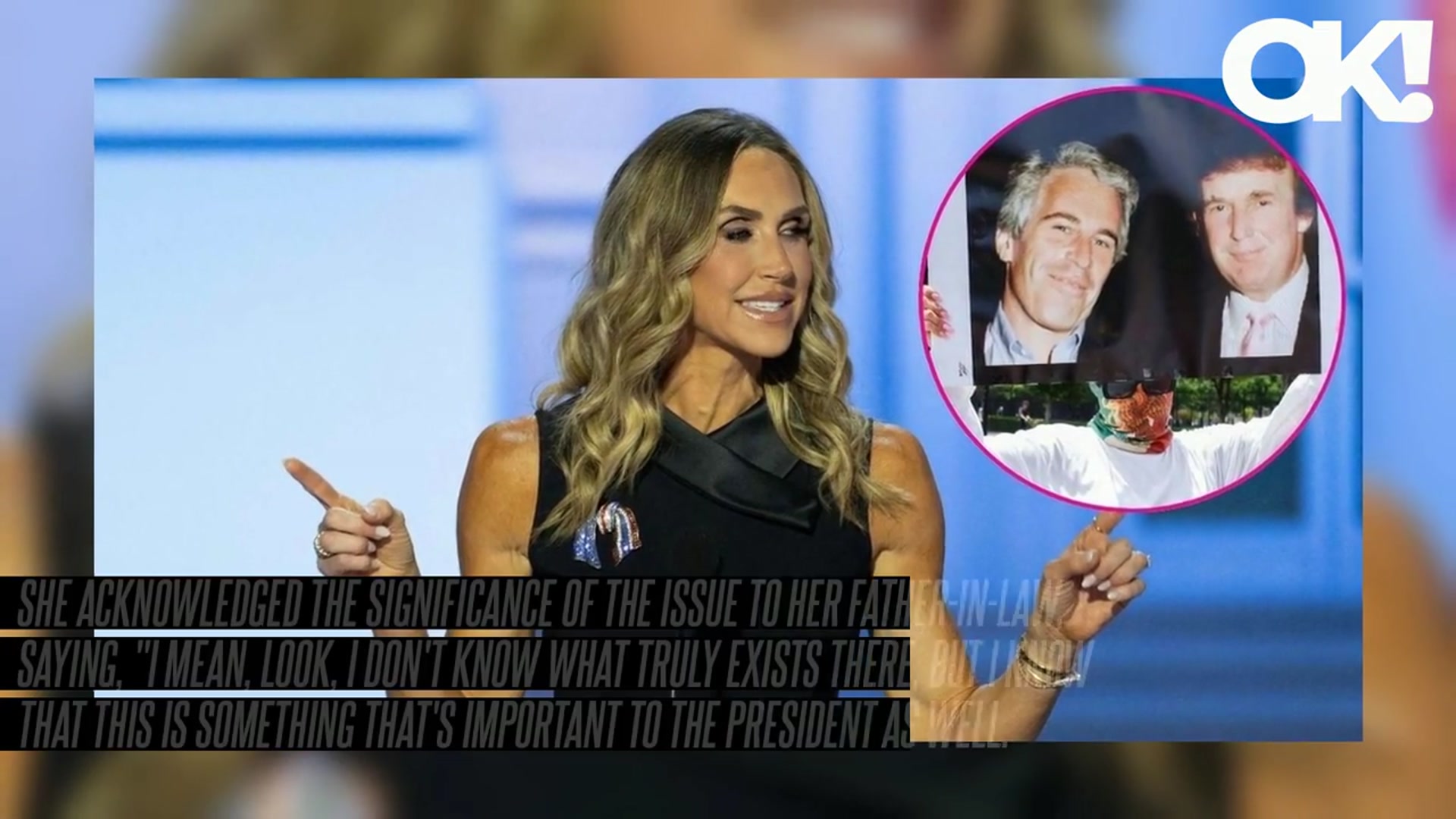 'Video thumbnail for Lara Trump Promises More Transparency on Epstein Files, Contradicting Trump Admin's Stance'