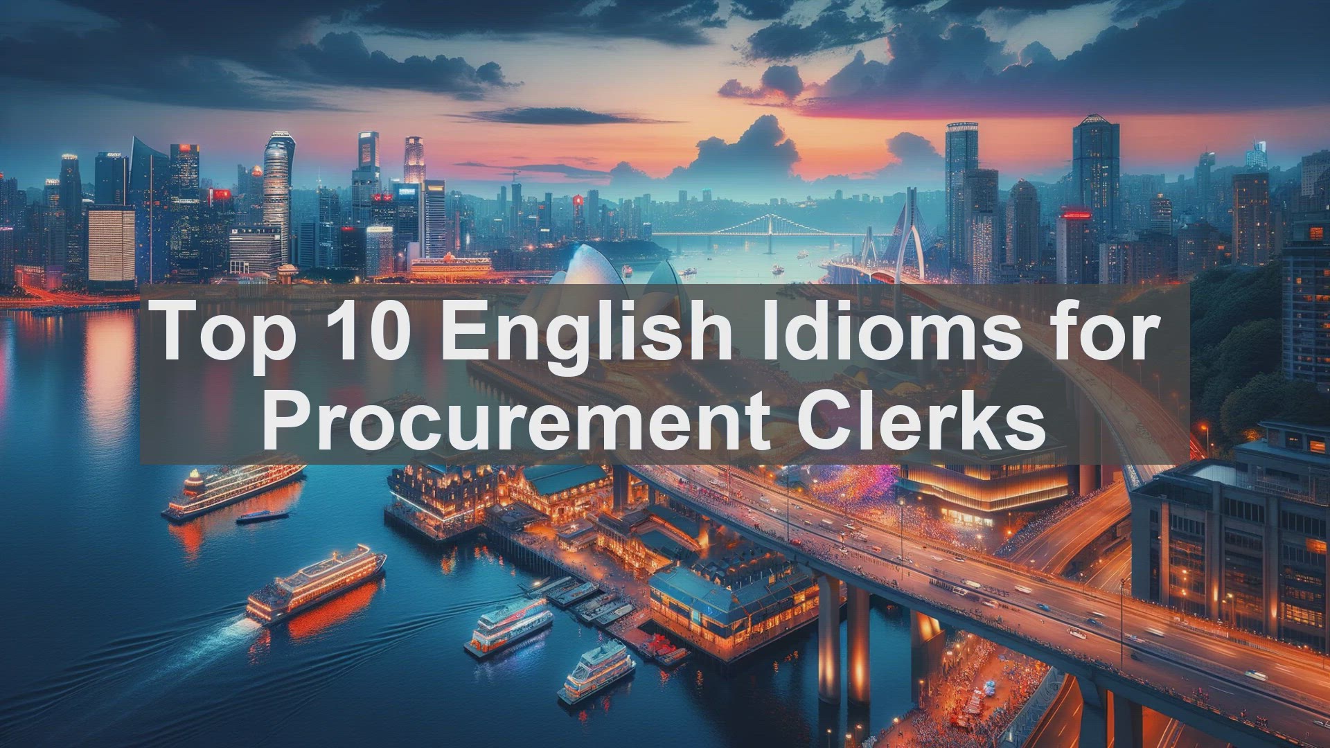 'Video thumbnail for Top 10 English Idioms for Procurement Clerks'