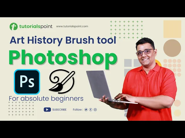 'Video thumbnail for Art History Brush Tool Effect in Photoshop | Photoshop Tutorial | Tutorialspoint'