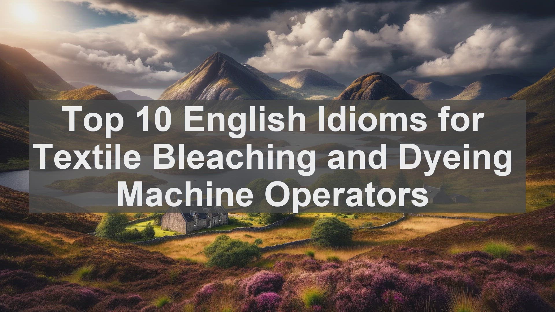 'Video thumbnail for Top 10 English Idioms for Textile Bleaching and Dyeing Machine Operators'