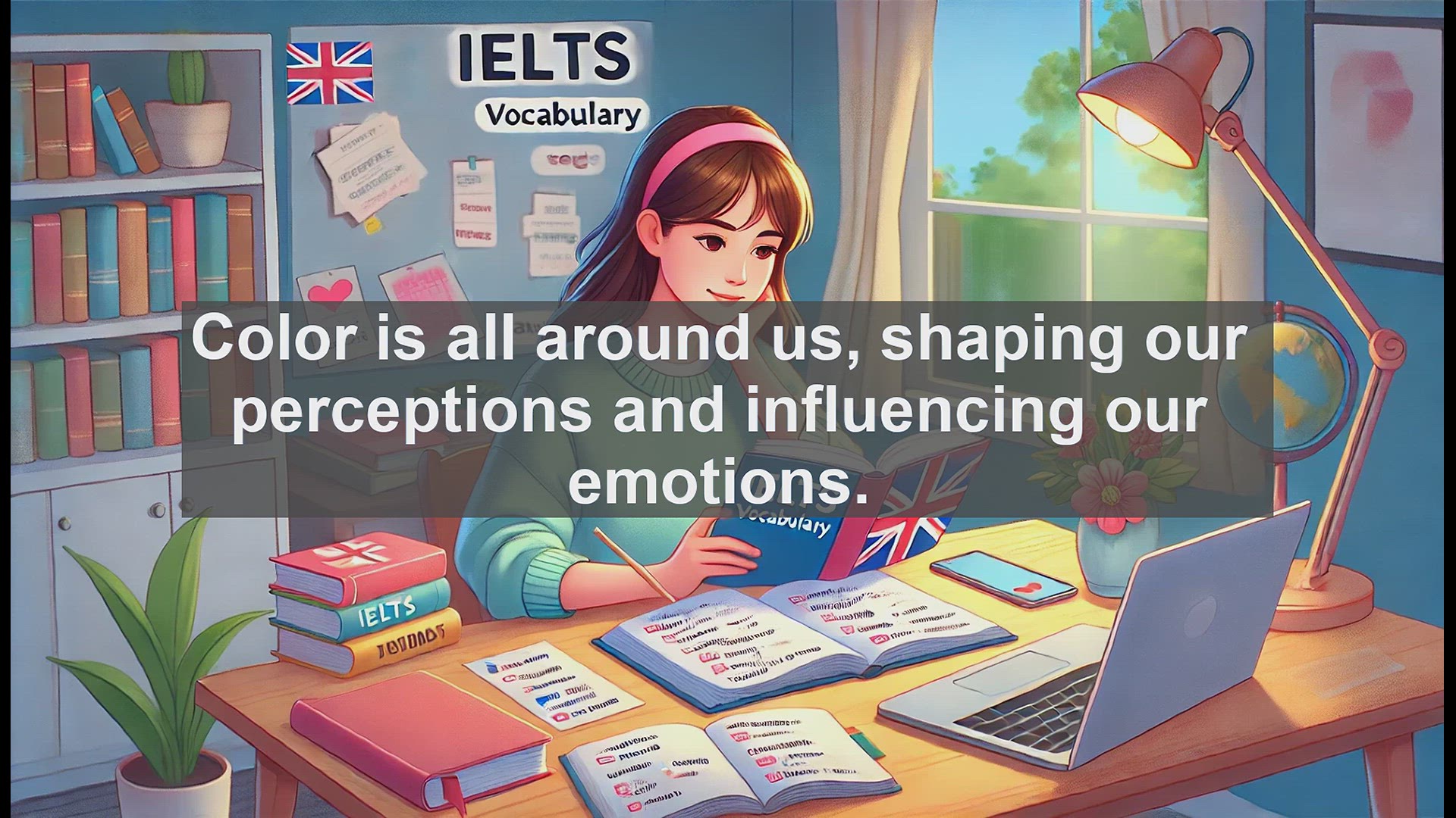'Video thumbnail for 2000 Must Know IELTS 9.0 Vocabulary - Understanding Hue: The Essence of Color'