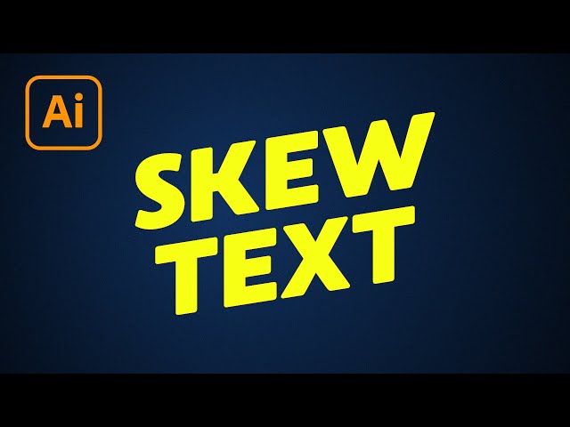 Video thumbnail for How to Skew Text in Illustrator