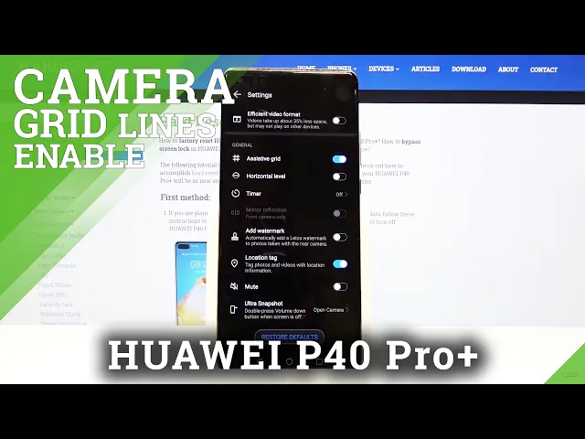 Video thumbnail for How to Use Camera Grid Lines in HUAWEI P40 Pro+ - Advanced Camera Feature