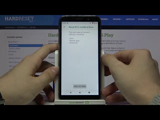 Video thumbnail for How to Reset Network Settings on MOTOROLA E6 Play – Restore Network Settings