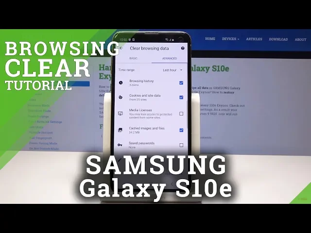 Video thumbnail for How to Clear Browsing Data in SAMSUNG Galaxy S10e  - Reset Browser in Galaxy S10e