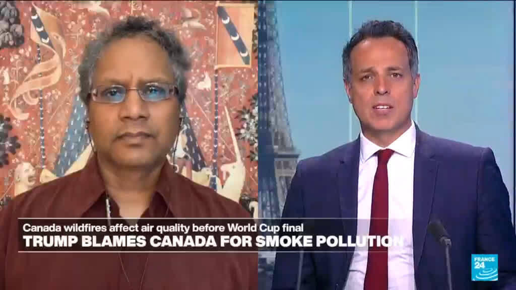 Video thumbnail for Canada wildfires affect air quality before World Cup final