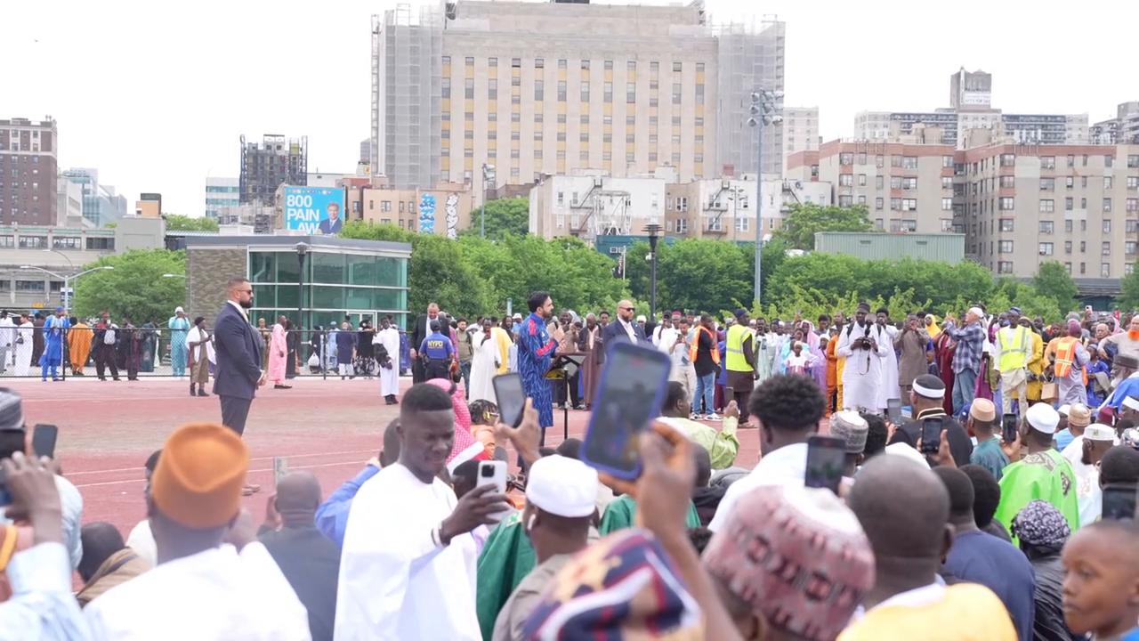Video thumbnail for Mayor Mamdani Delivers Remarks and prays At Eid Al-Adha with hundreds of worshipers 3.