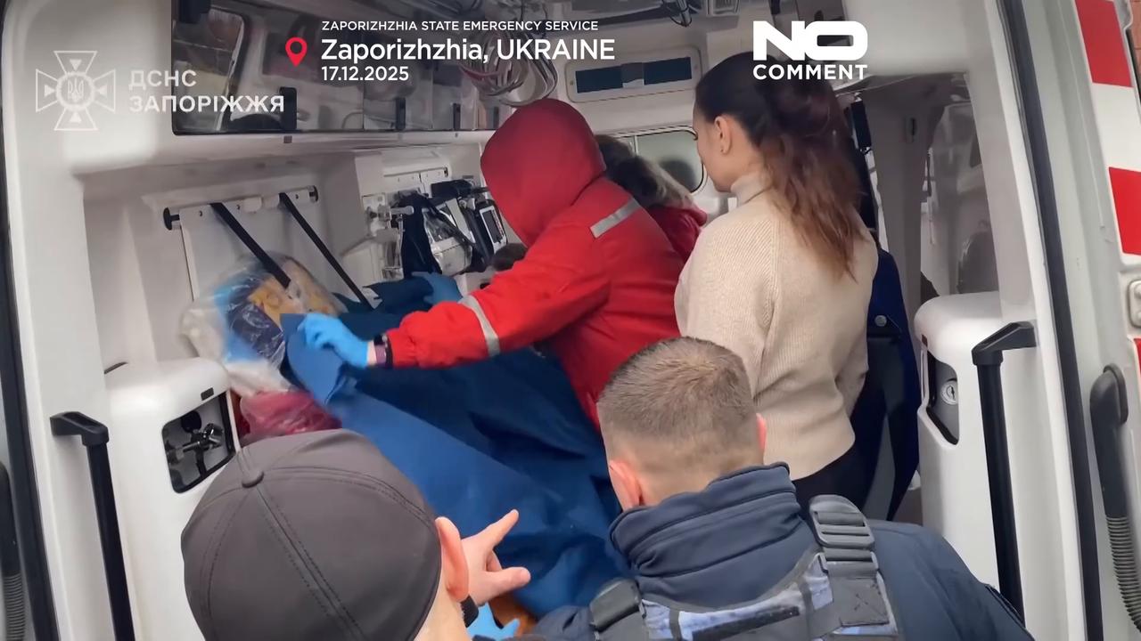 Video thumbnail for At least 29 injured, including five children, in Russian attack on Zaporizhzhia