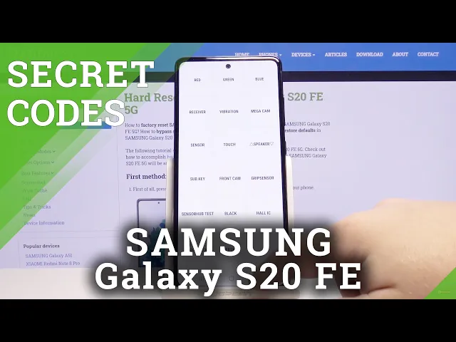 Video thumbnail for How to Use Secret Codes in SAMSUNG Galaxy S20 FE 5G – Hidden Modes / Open Test Menu