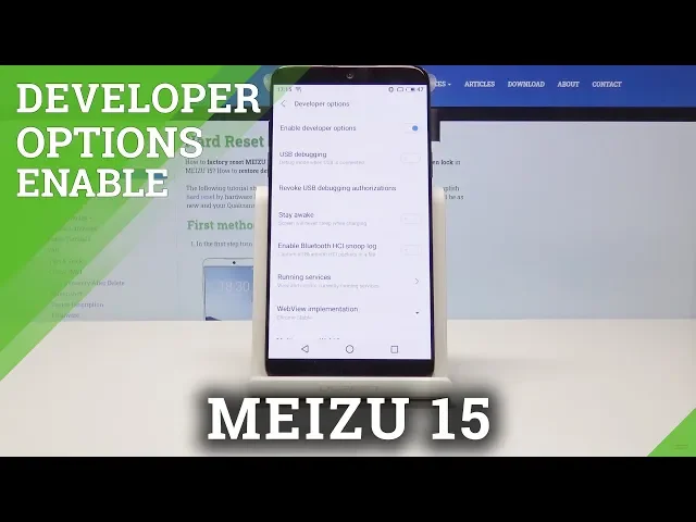Video thumbnail for How to Activate Developer Options in MEIZU 15 - OEM Unlock / USB Debugging